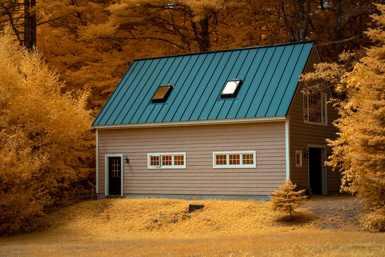 Custom standing seam metal roof with skylights, Raleigh NC